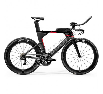 Велосипед Merida Warp TRI 10K-E Black/UD/Silver(red) 2020